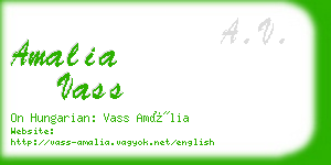 amalia vass business card